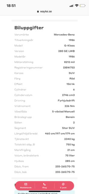 Documentation for 1986 Mercedes 280 GE