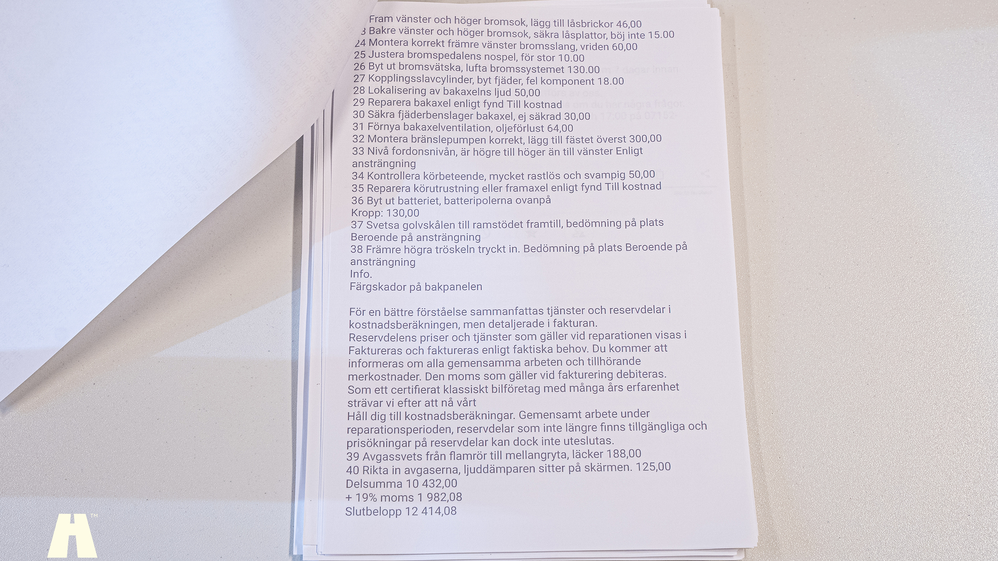 Documentation for 1970 Mercedes 280 SL Pagoda (9)