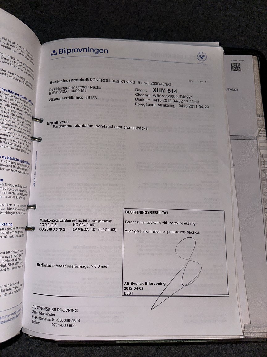 Documentation for 2001 BMW 330Xi