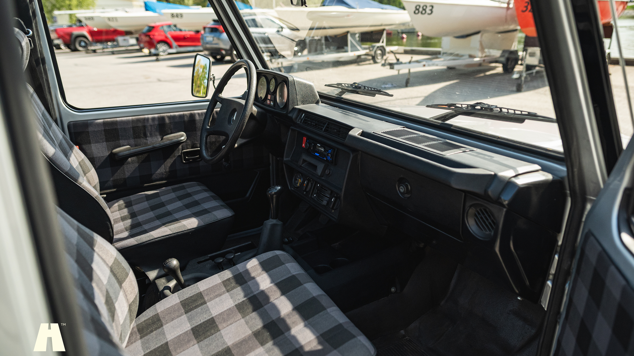 Interiörbild 1985 Mercedes 230GE Cabrio