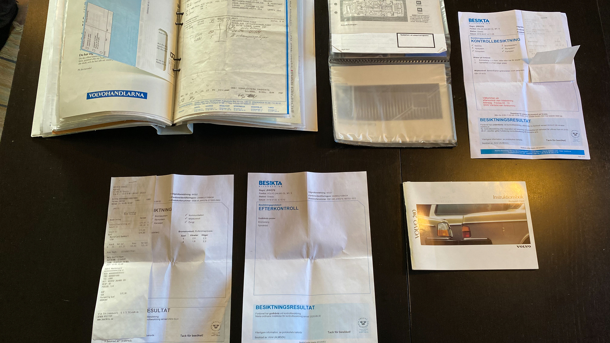 Documentation for 1988 Volvo 240 GL