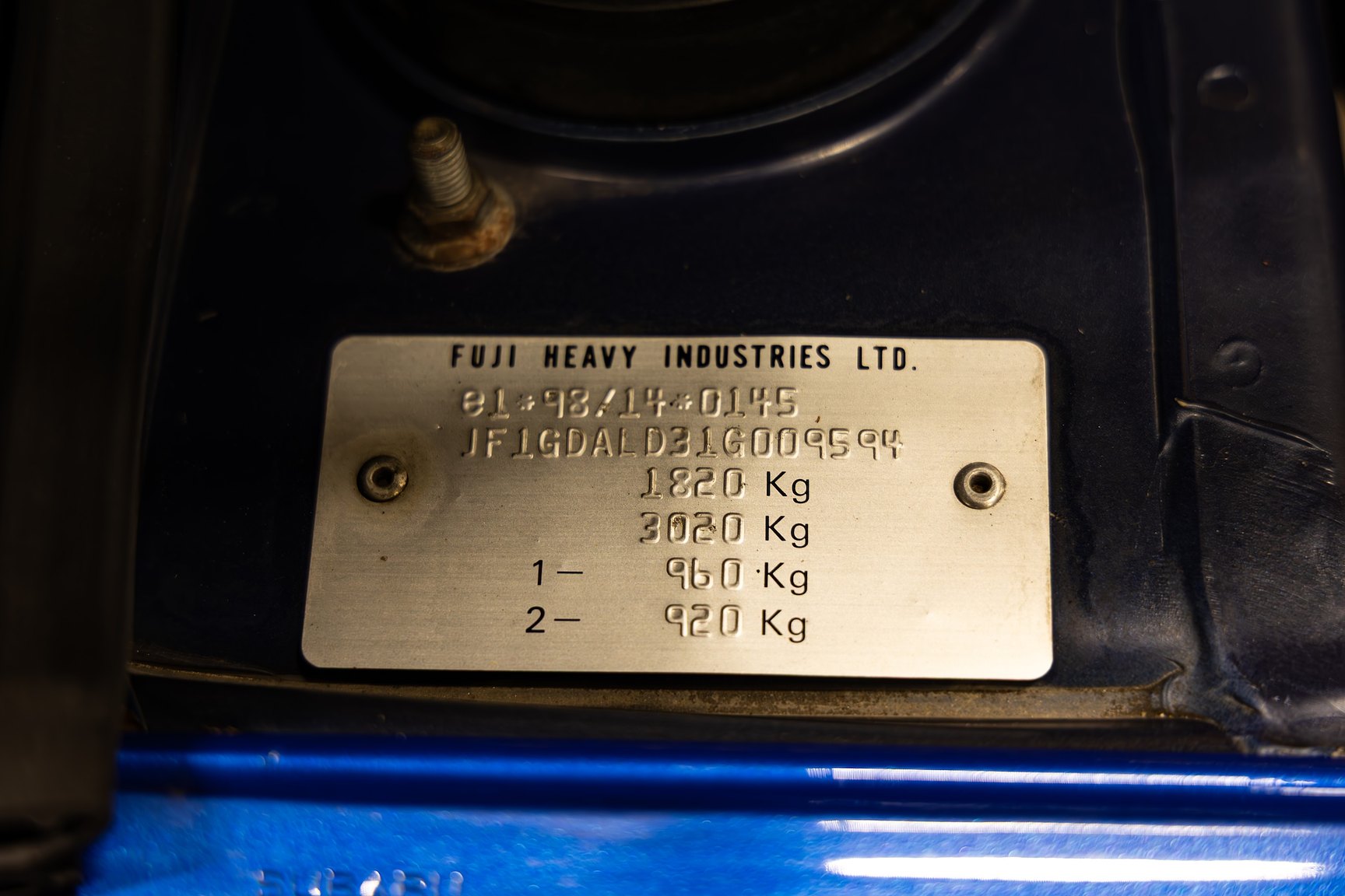 2001 Subaru Impreza 2.0 WRX Turbo 4WD, Mekanik