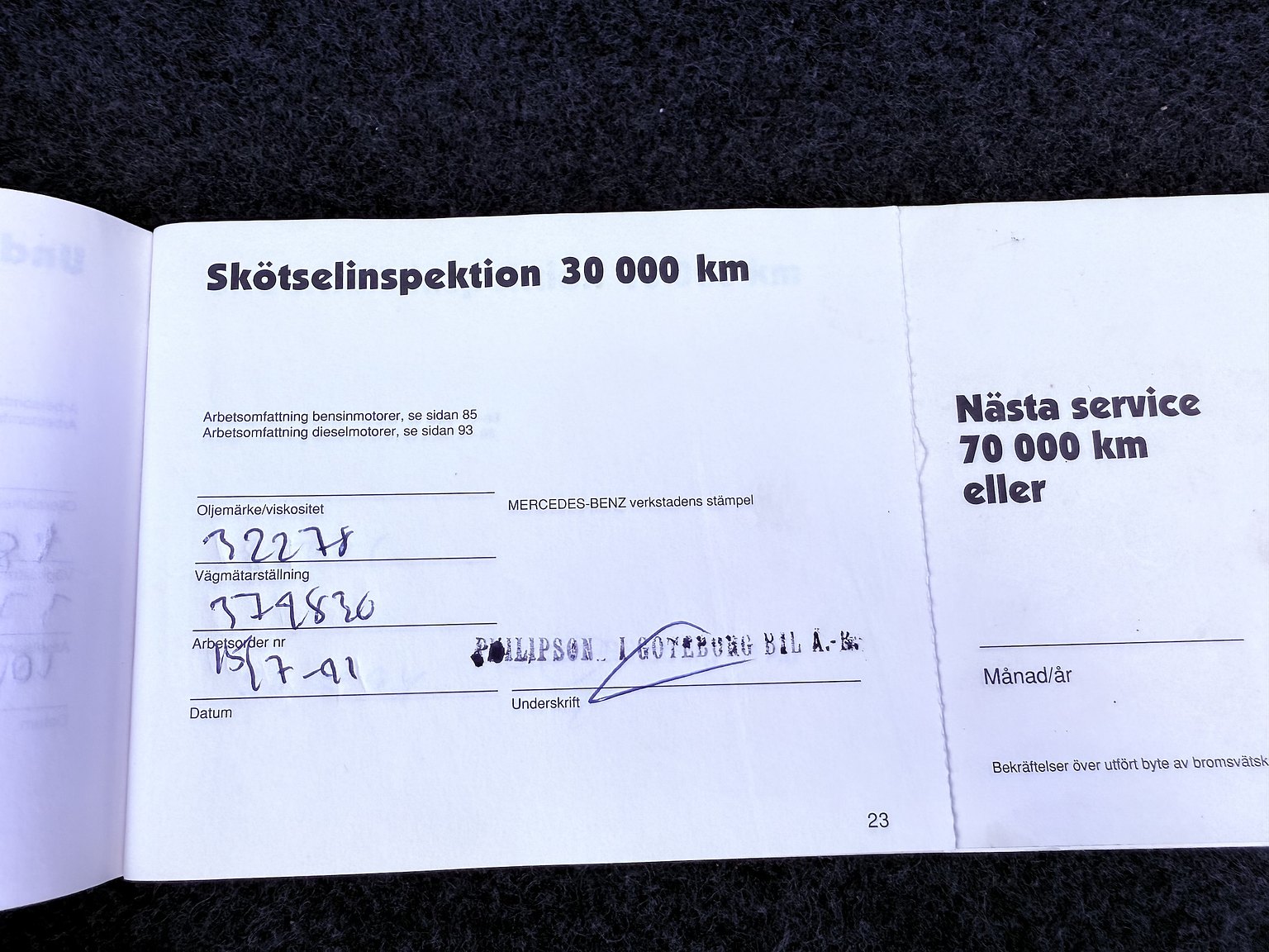 Dokumentation för 1990 Mercedes-Benz 300CE-24