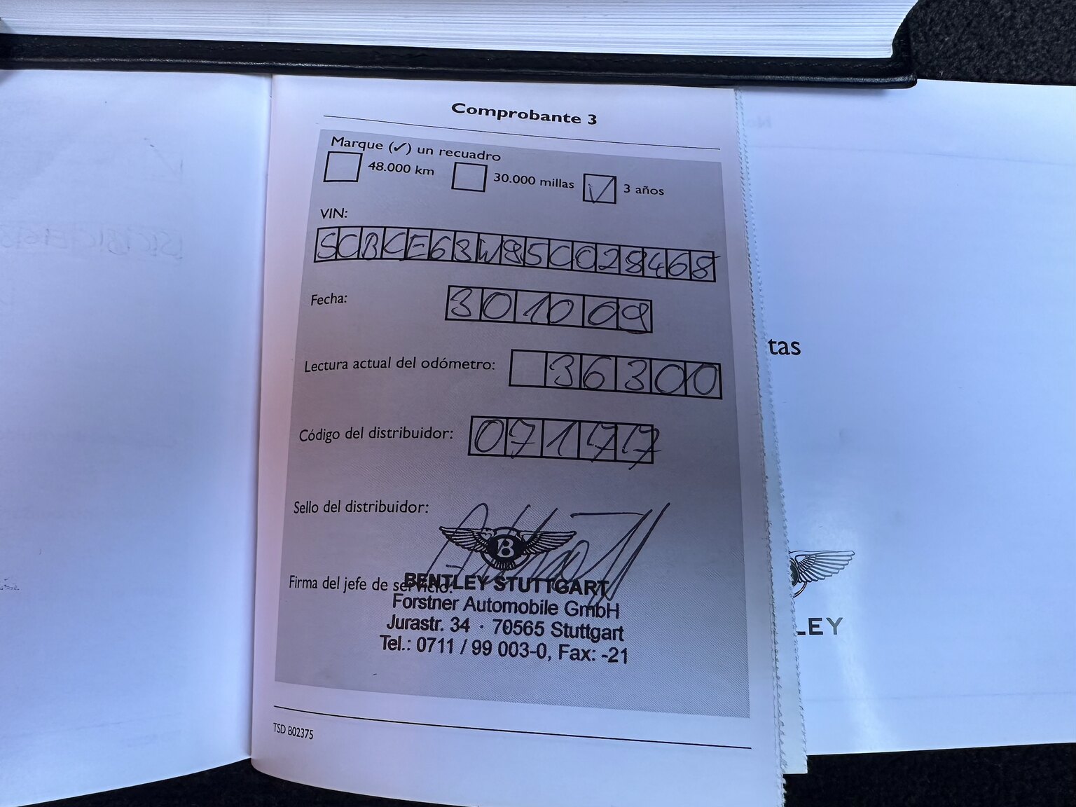 Documentation for 2005 Bentley Continental GT