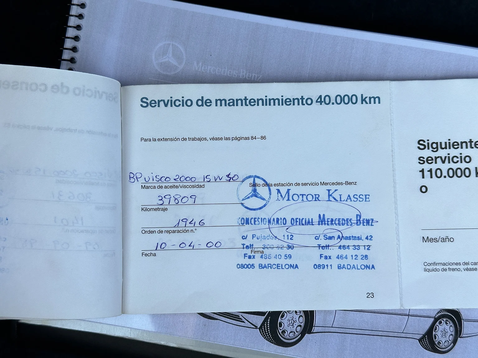 Dokumentation för 1993 Mercedes-Benz 300 CE-24 Cabriolet (8)