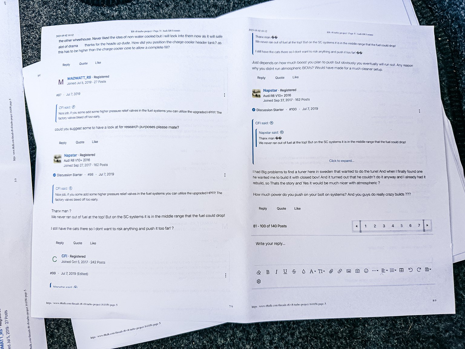 Documentation for 2008 Audi R8 4.2 V8 Turbo Manuell
