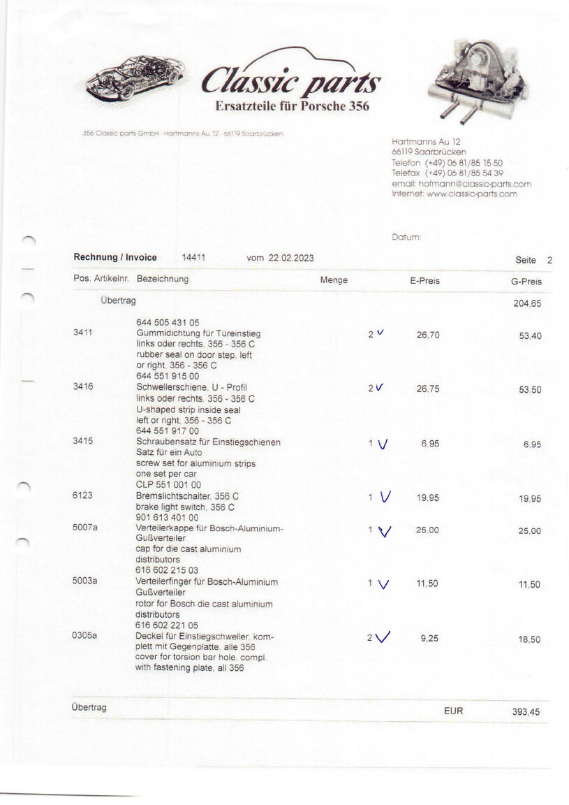Dokumentation, 1964 Porsche 356 C