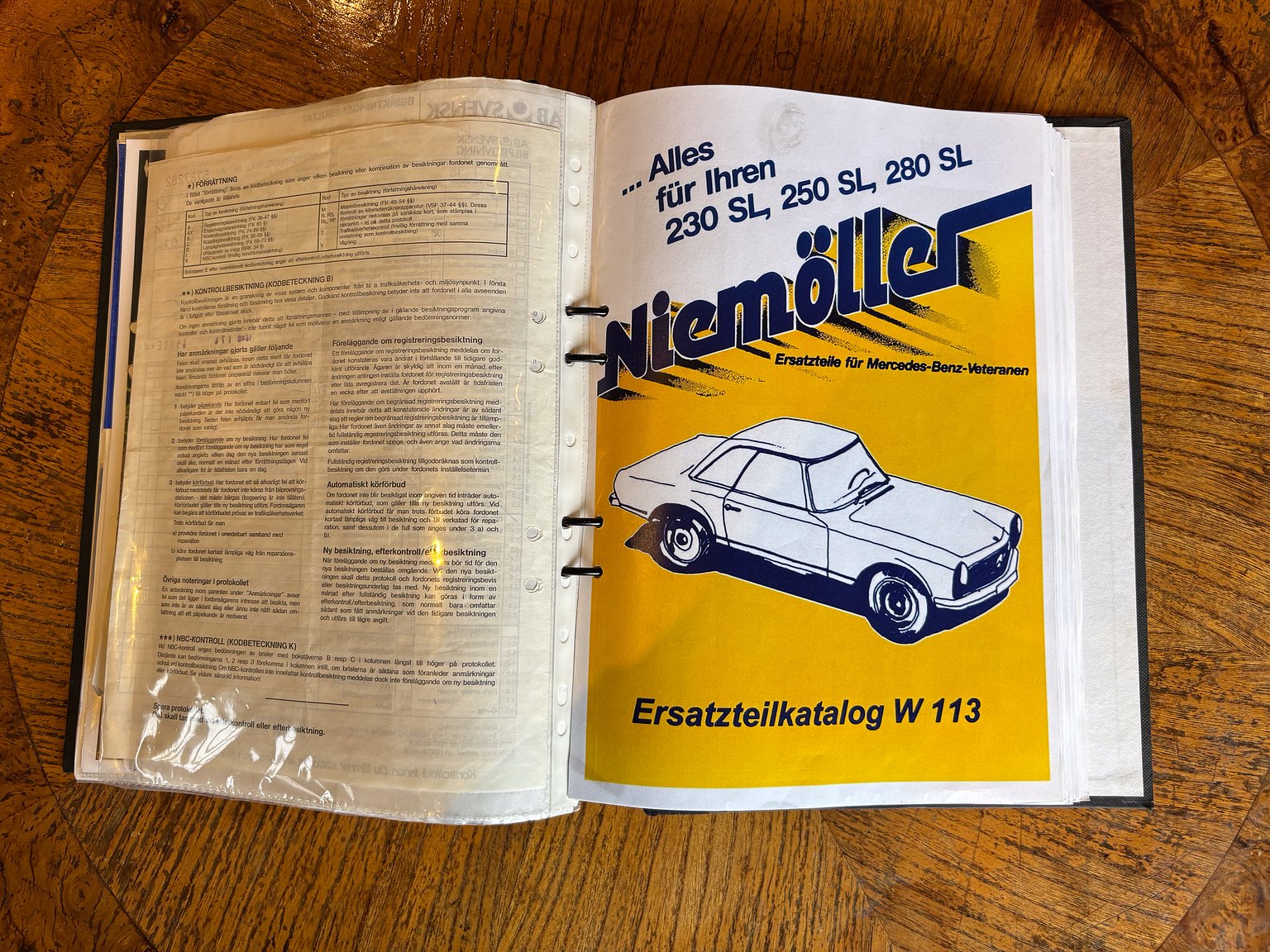Documentation for 1966 Mercedes-Benz 230 SL "Pagoda"
