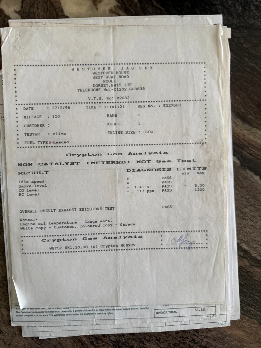 Documentation for 1988 Daimler Six (29)