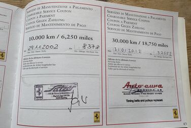 Documentation for 2001 Ferrari 360 Modena V8 Manual