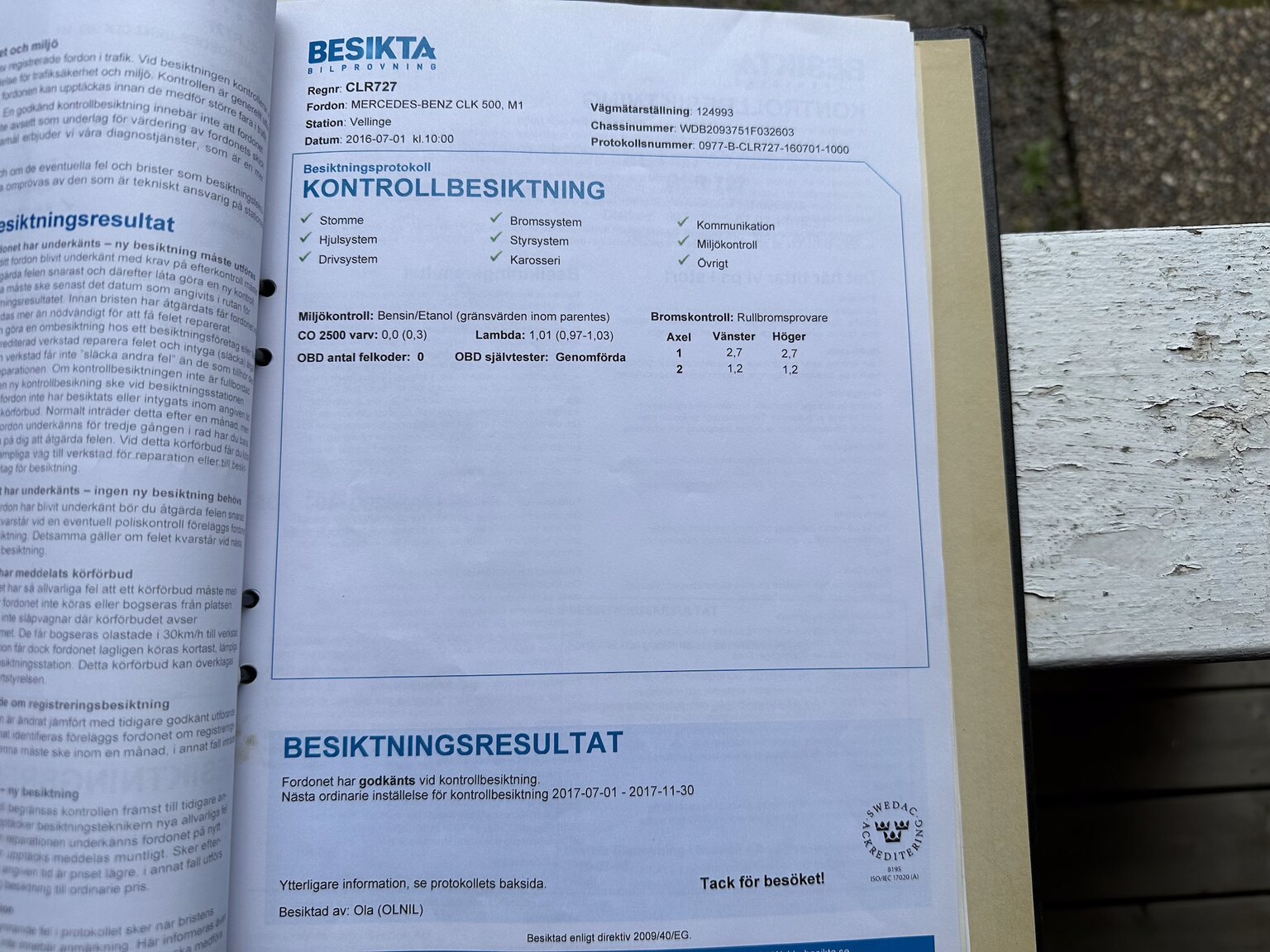 Dokumentation för 2003 Mercedes CLK 500