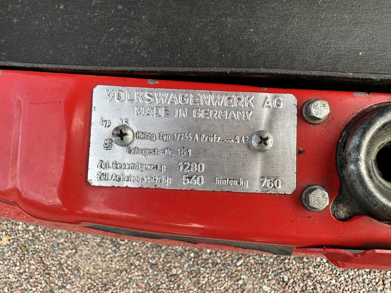 Interiörbild 1971 Volkswagen beetle 1302 cabriolet