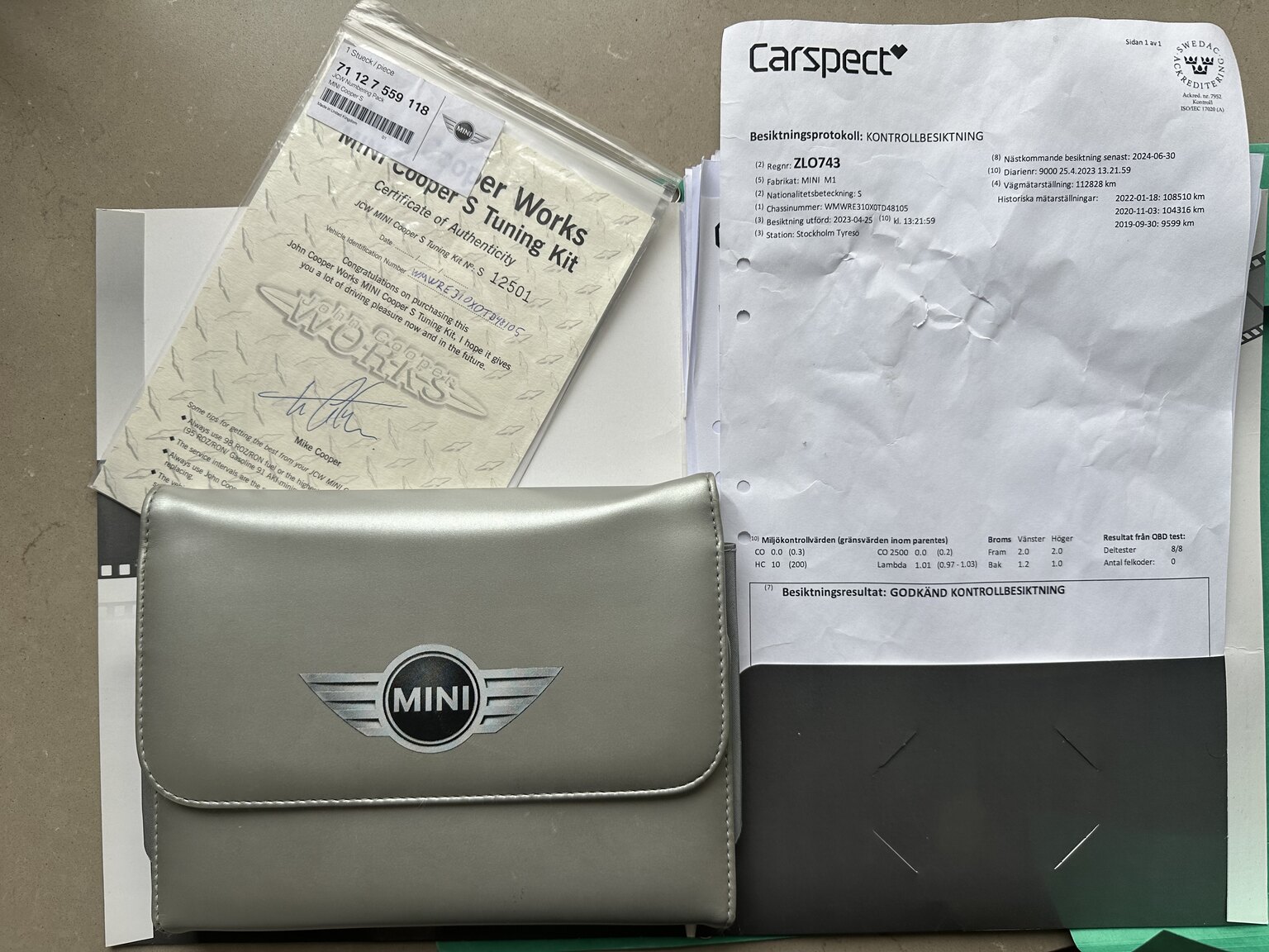 Documentation for 2006 Mini Cooper John Cooper Works