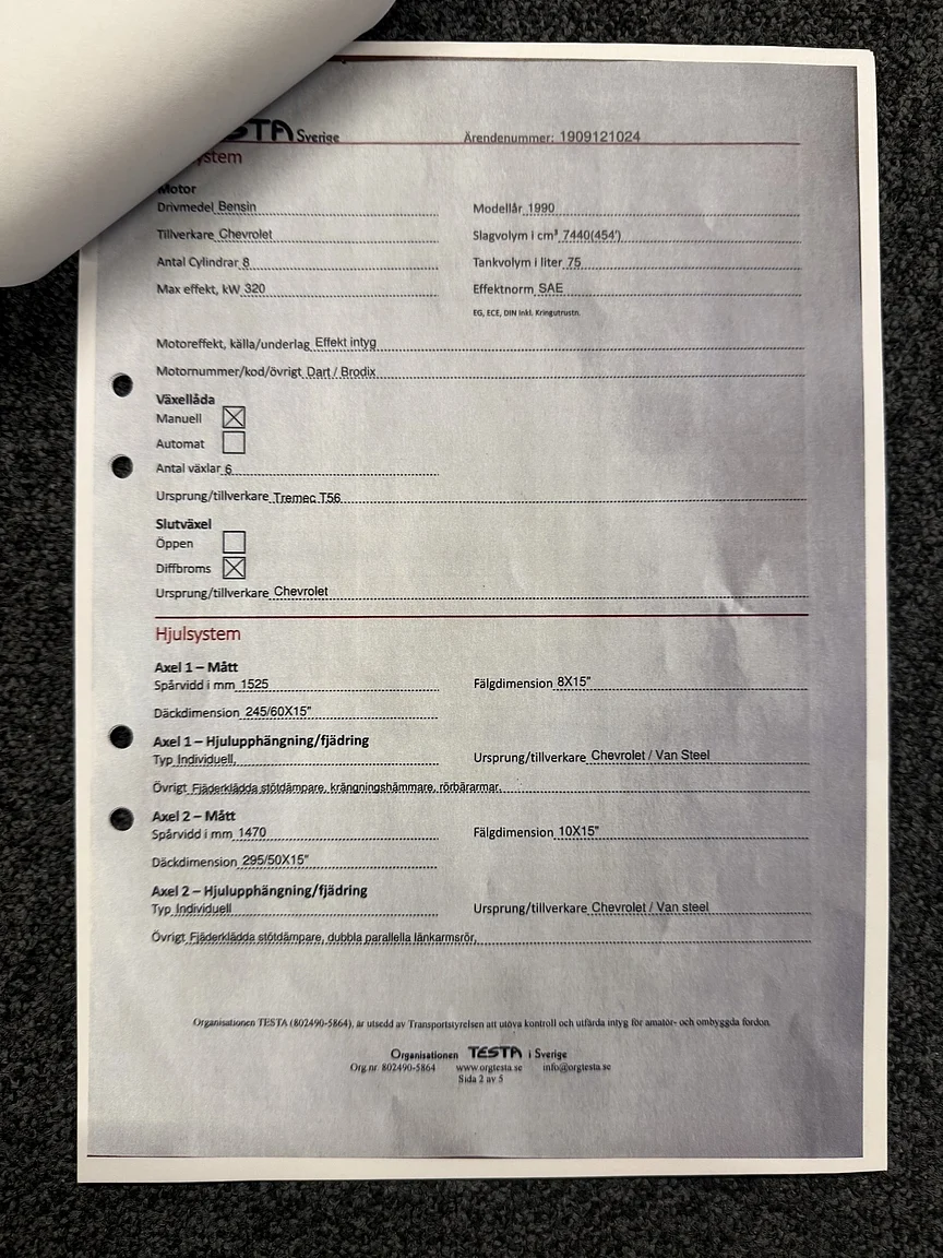 Dokumentation för 1971 Chevrolet Corvette Stingray Special 598 cui V8 795 hk (53)