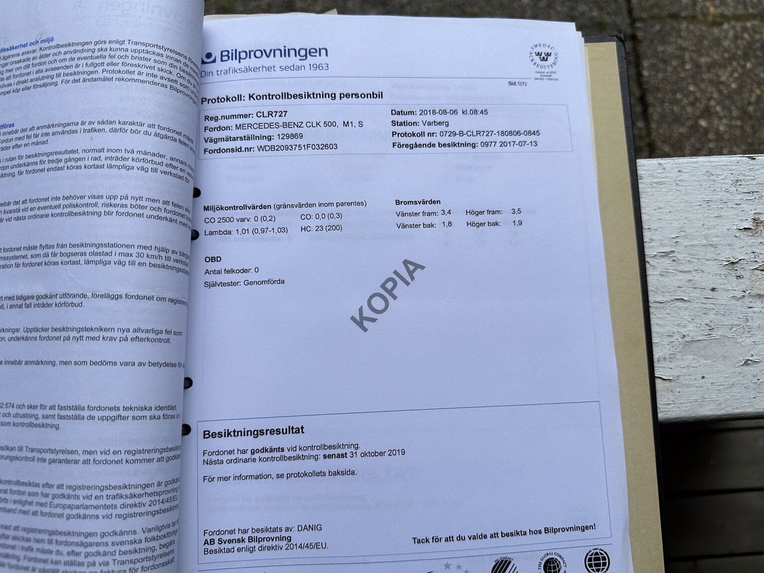 Dokumentation för 2003 Mercedes CLK 500