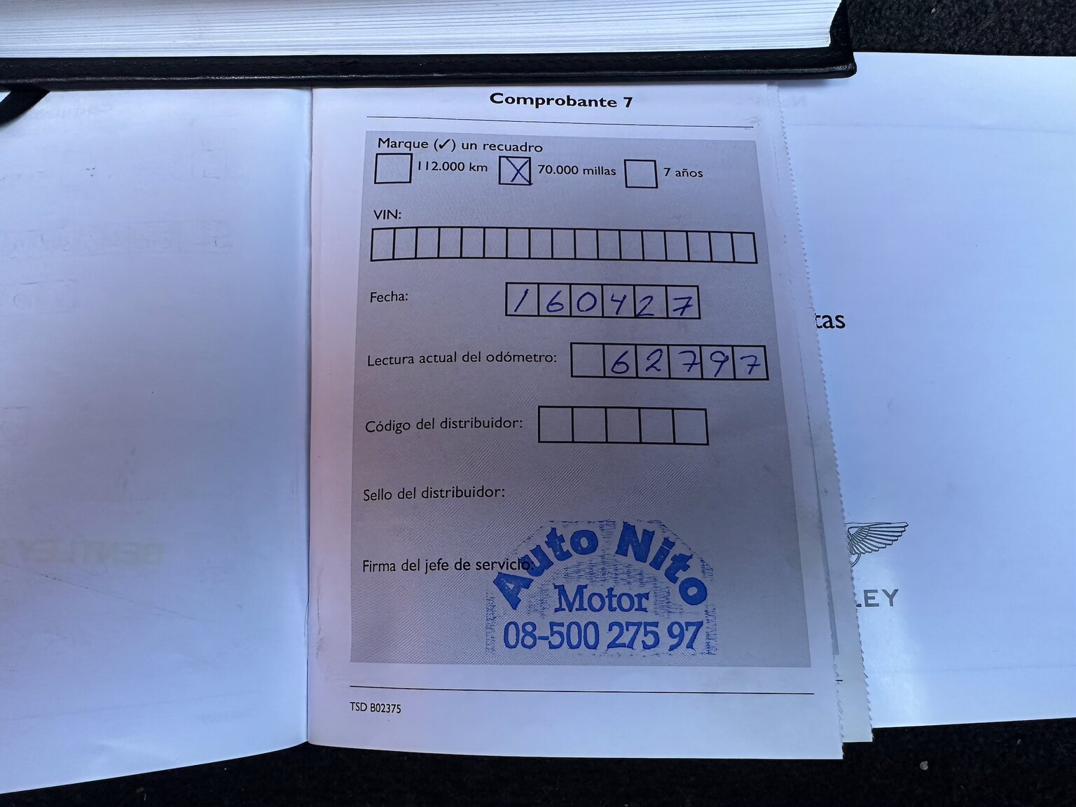 Documentation for 2005 Bentley Continental GT