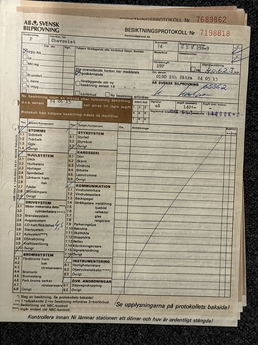Documentation for 1974 Chevrolet Corvette Stingray (17)