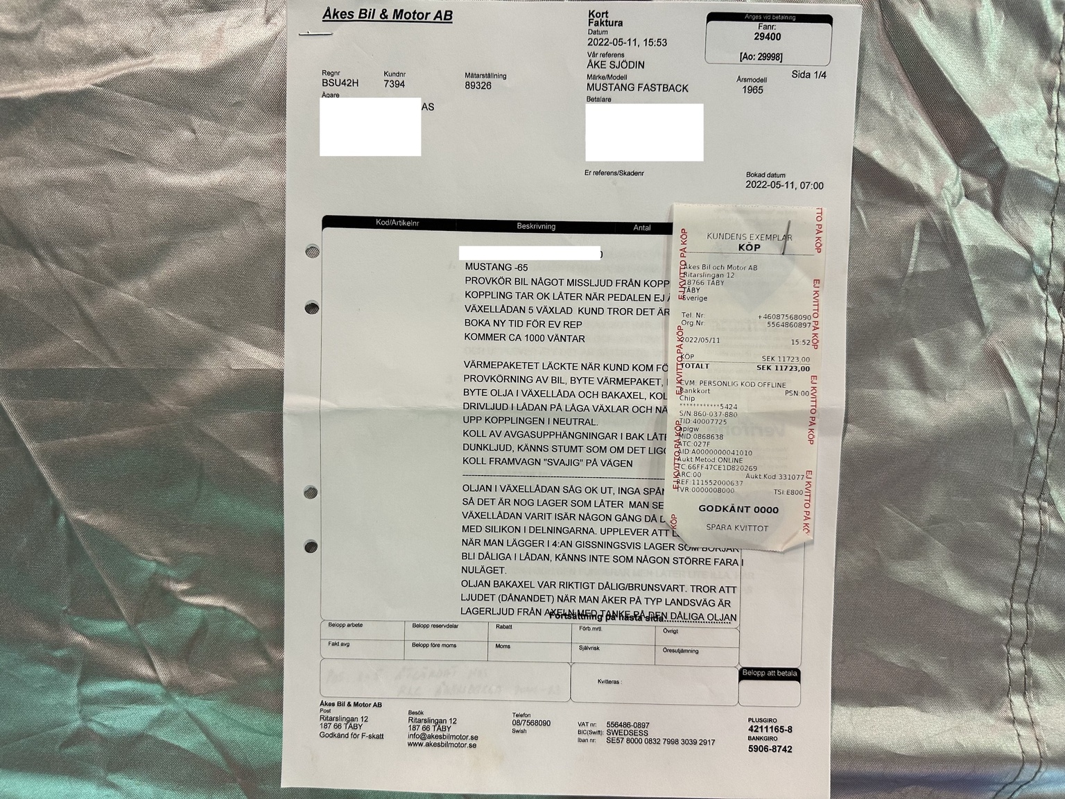 Documentation for 1965 Ford Mustang 289 Fastback (2)