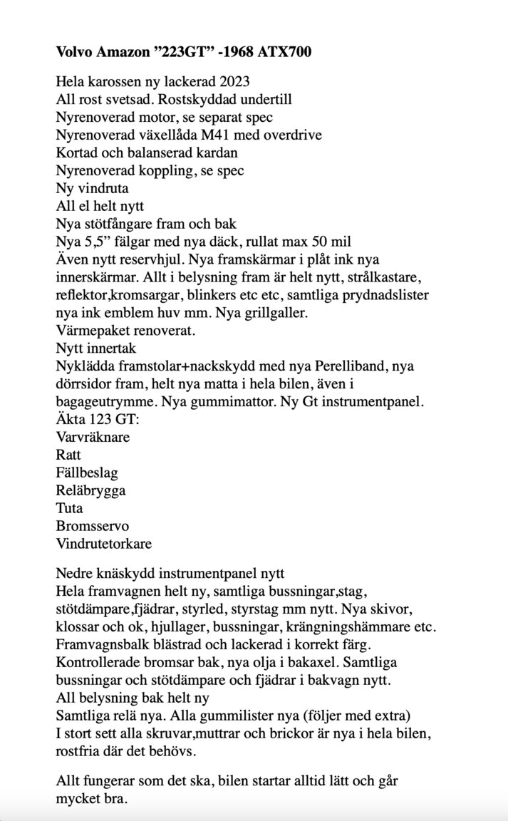 Dokumentation för 1968 Amazon Herrgårdsvagn