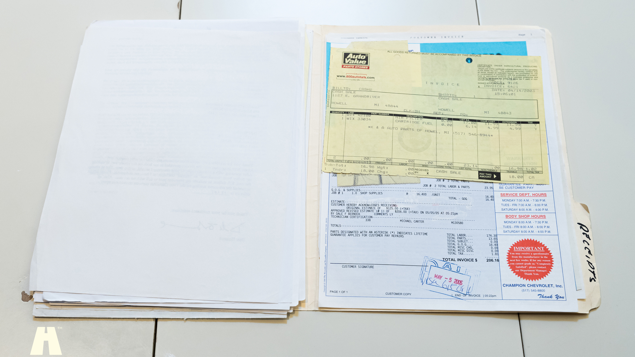 Documentation for 1960 Chevrolet Corvette