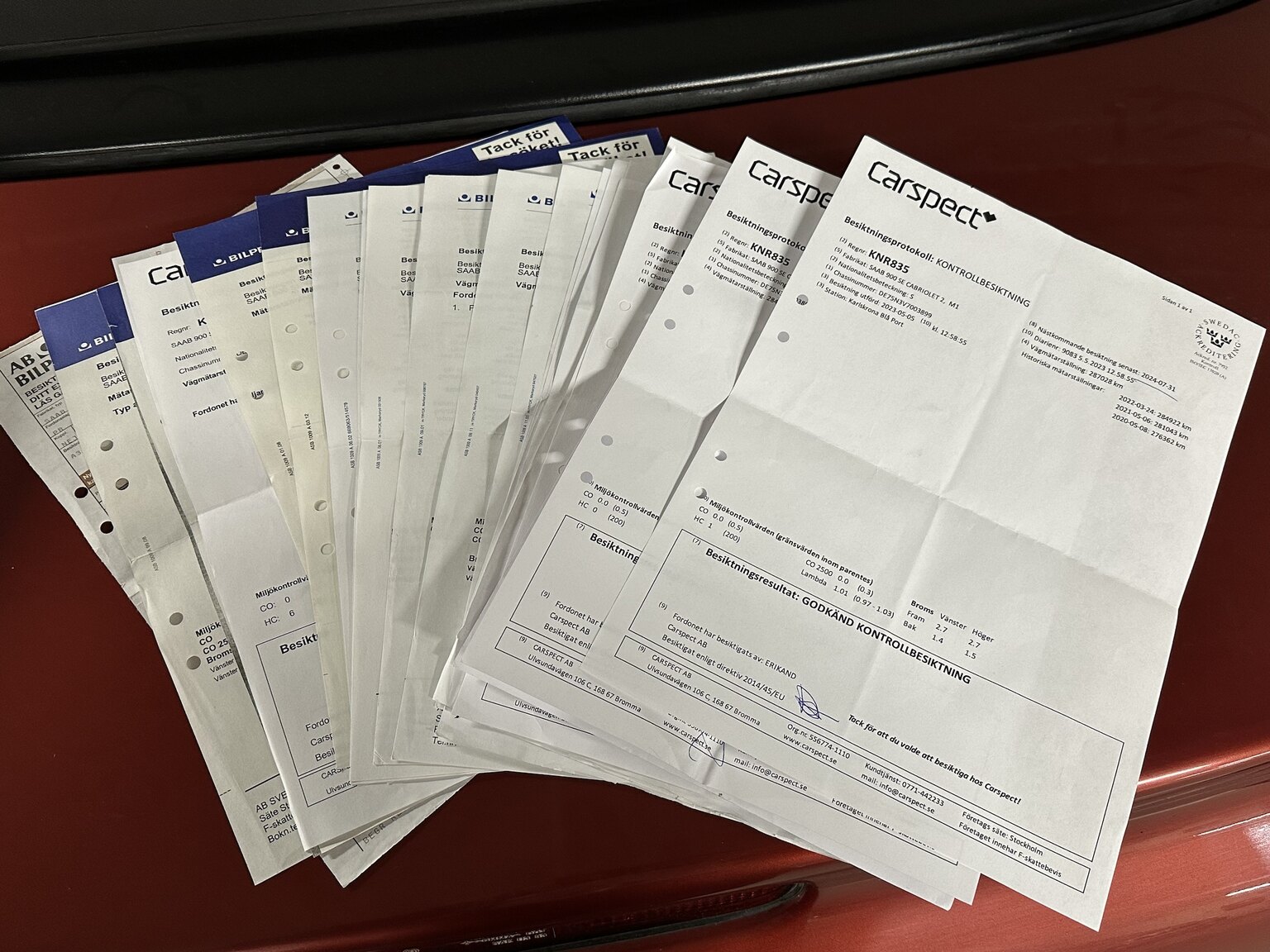 Dokumentation för 1997 Saab 900 Cabriolet - En ägare