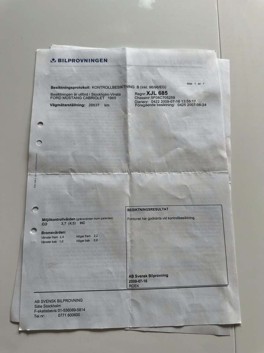 Dokumentation, 1965 Ford Mustang Cabriolet (70)