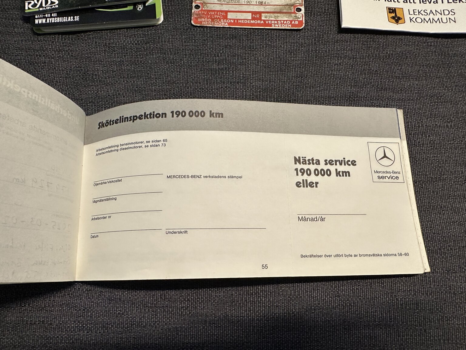 Dokumentation, 1988 Mercedes-Benz 190 E
