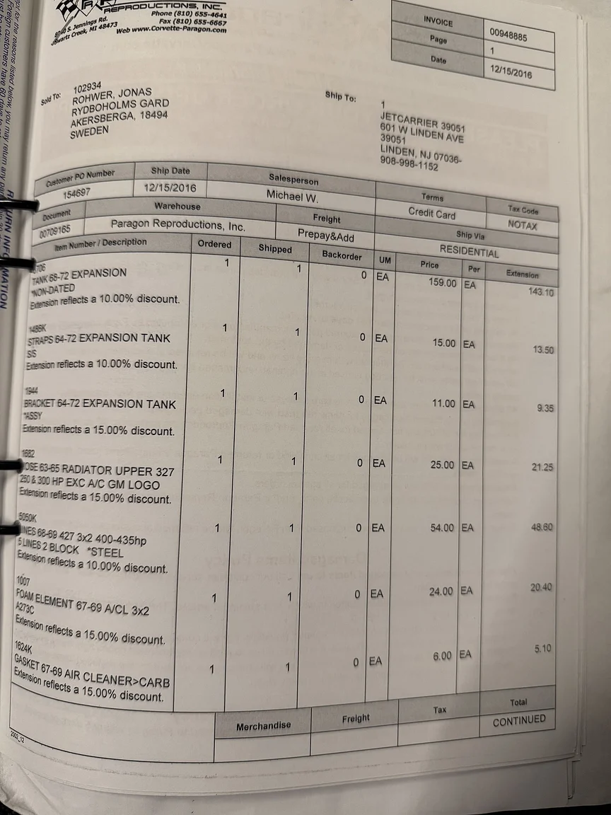 Dokumentation, 1971 Chevrolet Corvette Stingray Special 598 cui V8 795 hk (96)