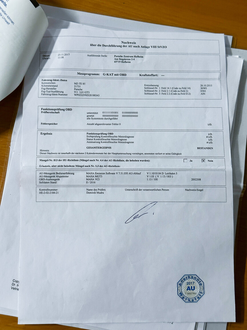 Documentation for 2016 Porsche 911 GT3 RS PDK "Rally Build"