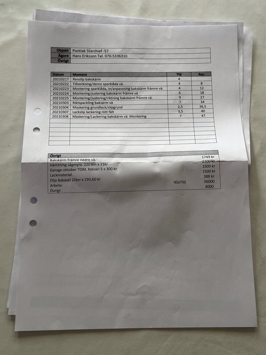 Documentation for 1957 Pontiac Star Chief