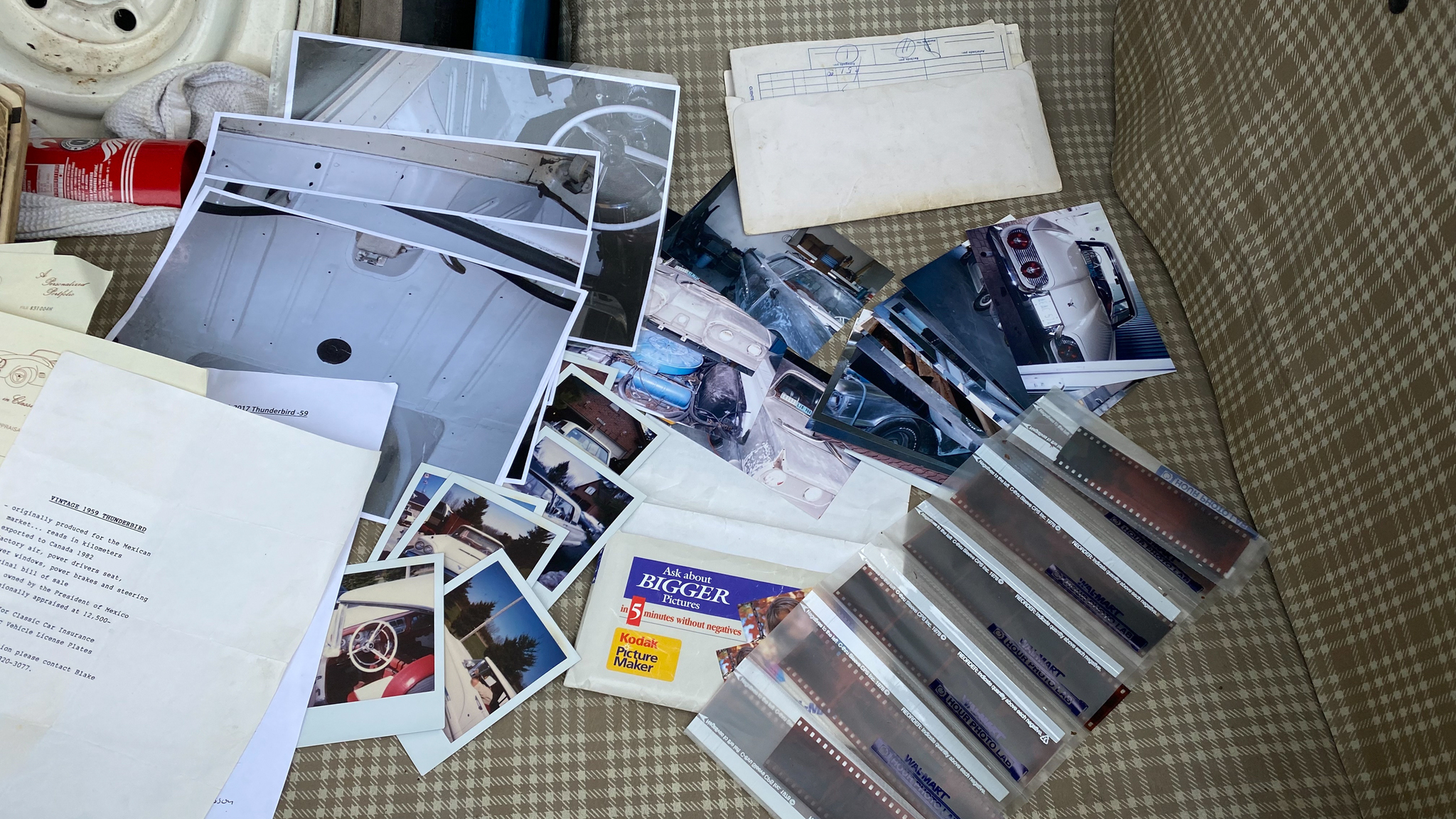 Documentation for 1959 Ford Thunderbird hardtop