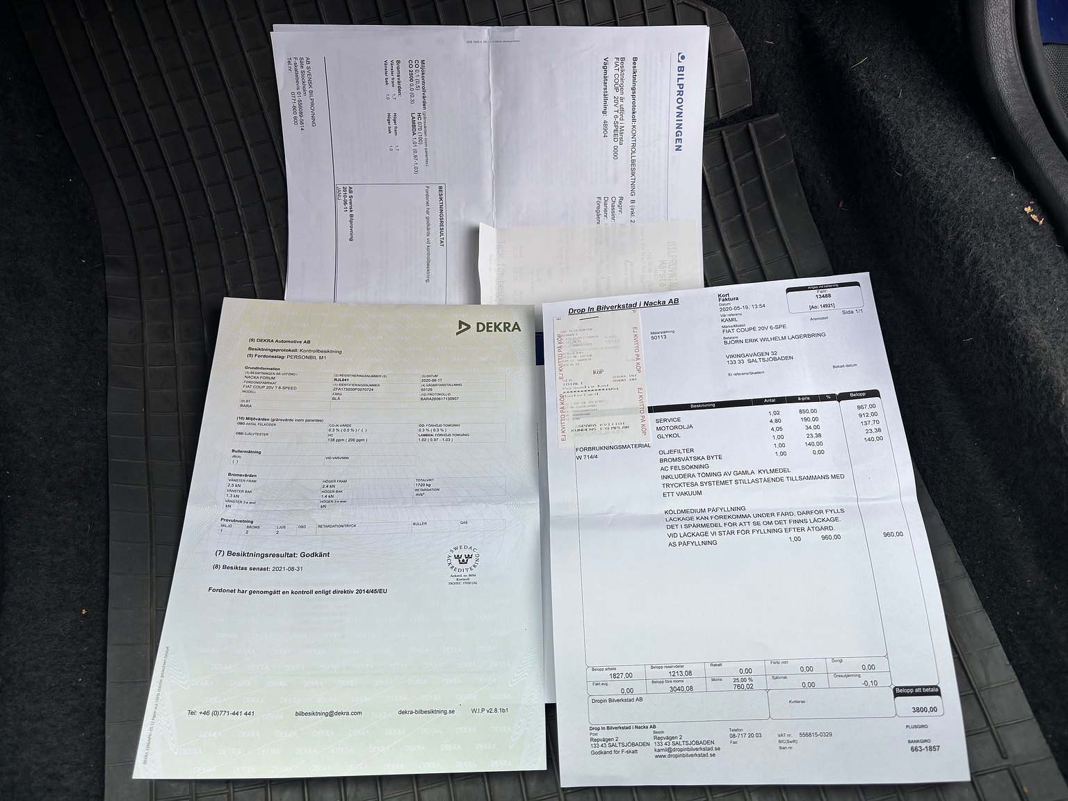 Documentation for 2000 Fiat Coupé 2.0 Turbo Manuell
