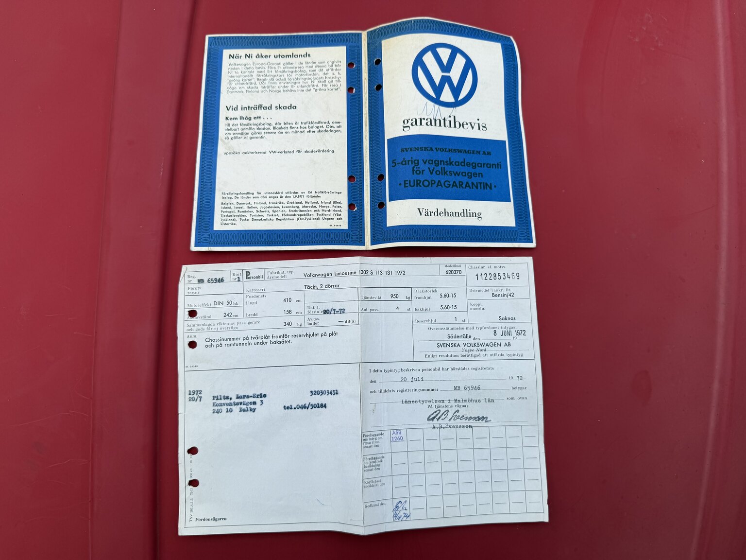 Dokumentation, 1972 Volkswagen Beetle 1302 S