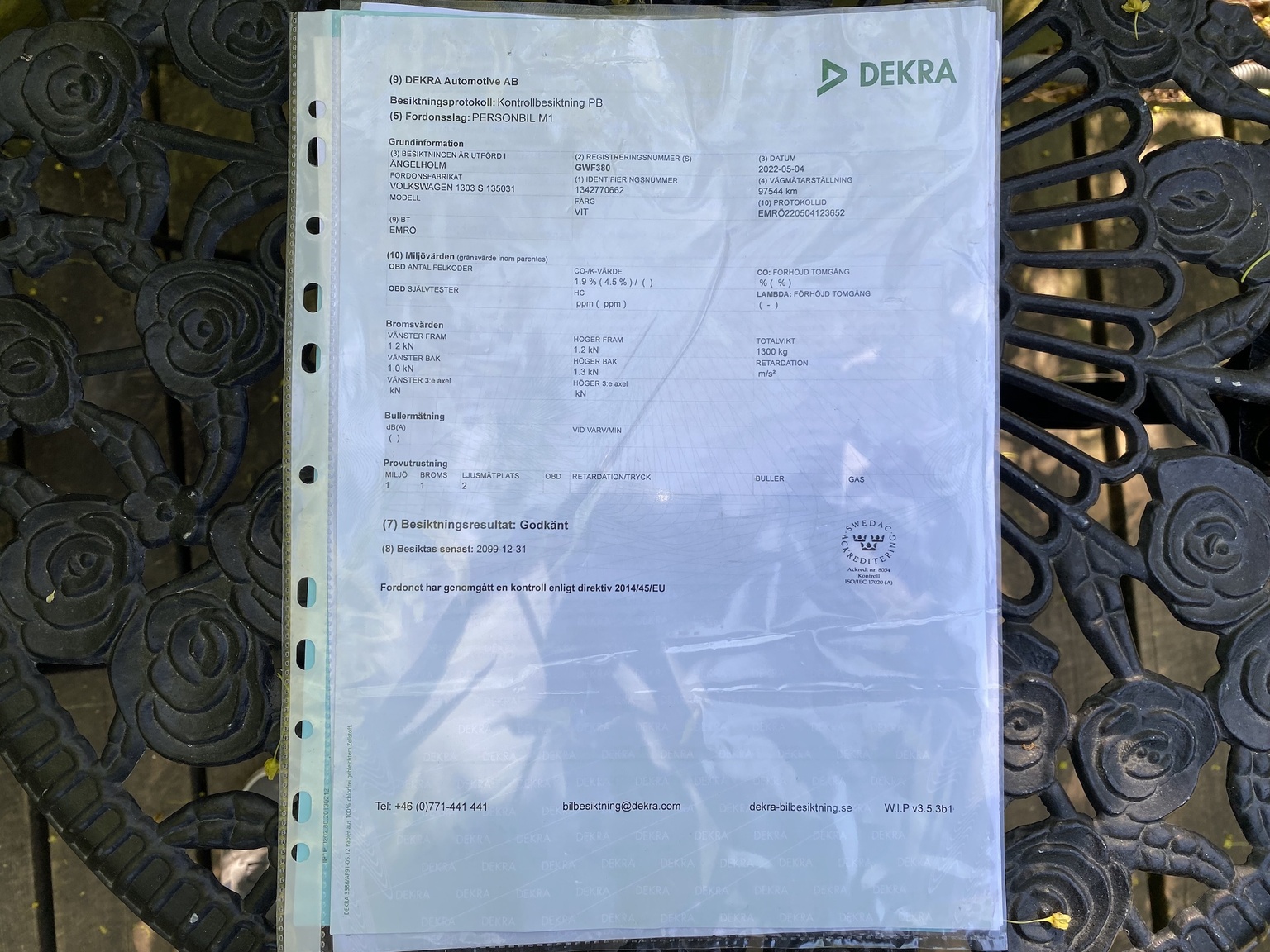 Dokumentation, 1974 Volkswagen Beetle 1303 S (2)