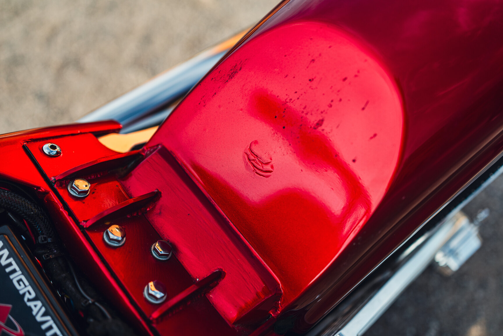 Exterior image of 2001 Unique Custom Cycles Red Inferno