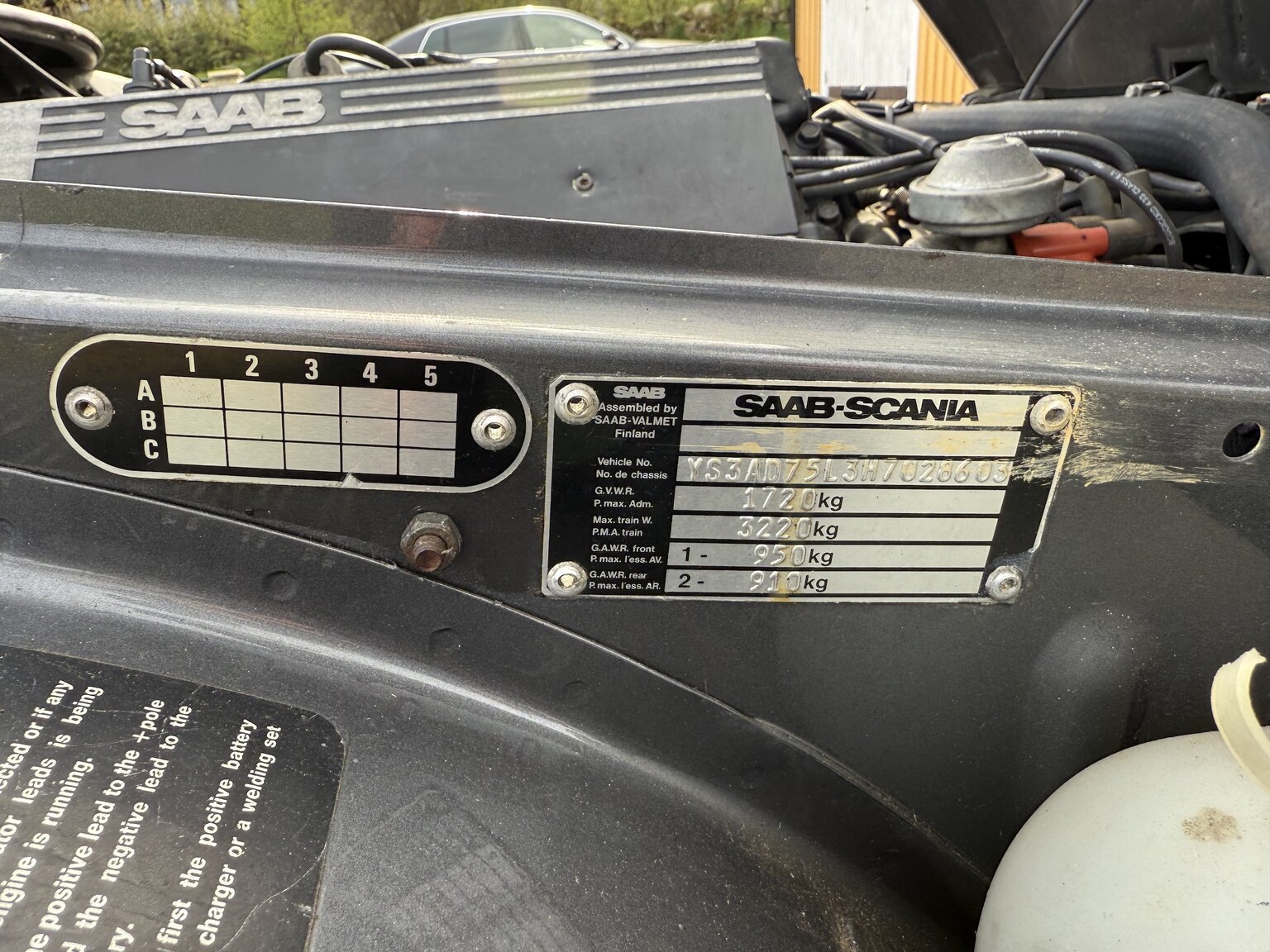 Image of 1987 SAAB 900 Cabriolet 2.0 Turbo T16 mechanics