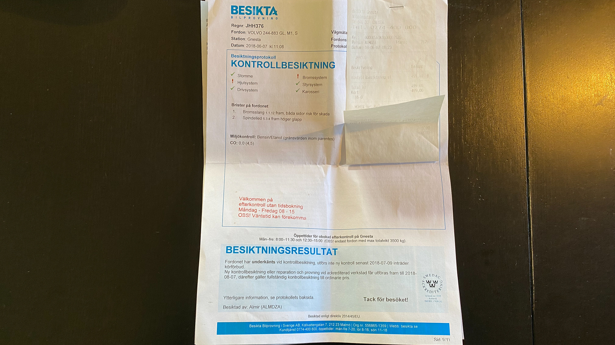 Documentation for 1988 Volvo 240 GL