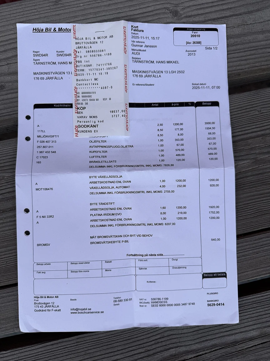 Documentation for 2014 Audi A8 4.0 TFSI (5)