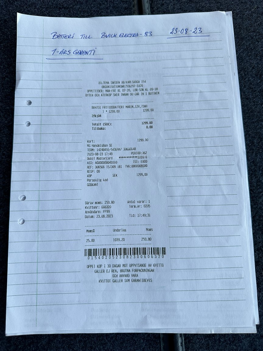 Documentation for 1983 Buick Electra Estate Wagon 5.0