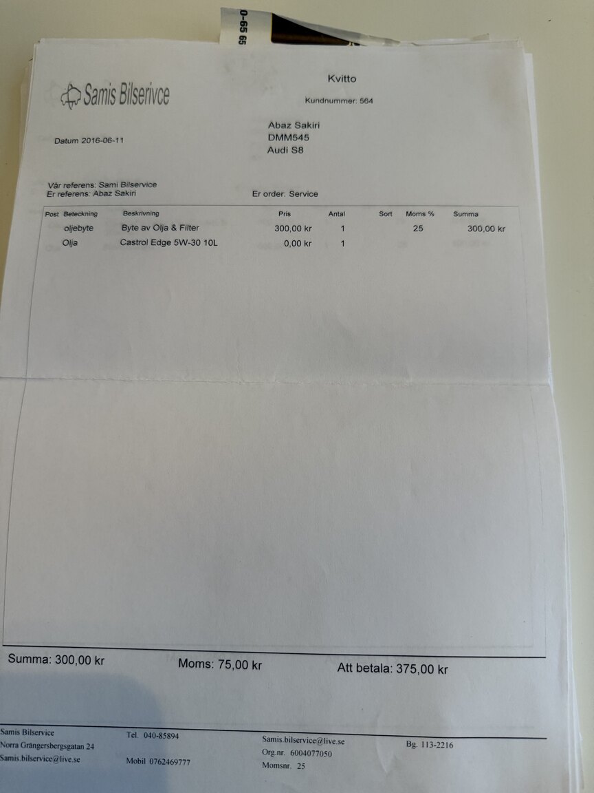 Dokumentation, 2009 Audi S8 5.2 V10 FSI Quattro