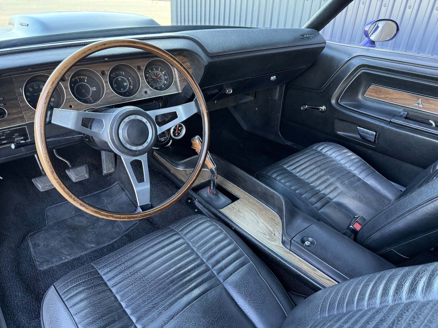 Interiörbild 1970 Dodge Challenger T/A 440 cui