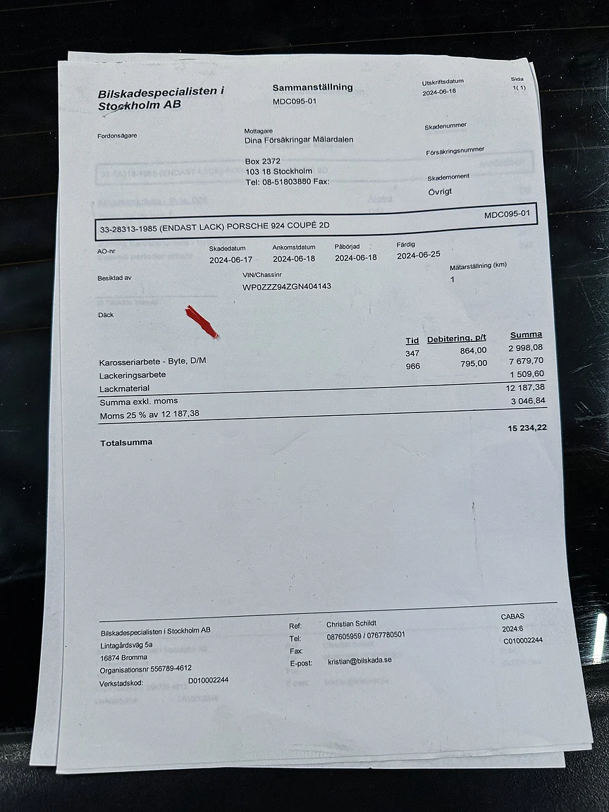 Documentation for 1986 Porsche 944R (9)
