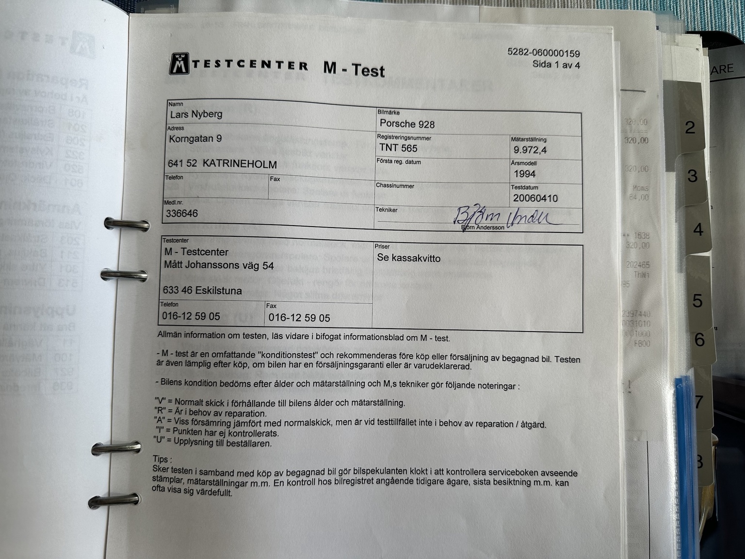 Documentation for 1994 Porsche 928 GTS