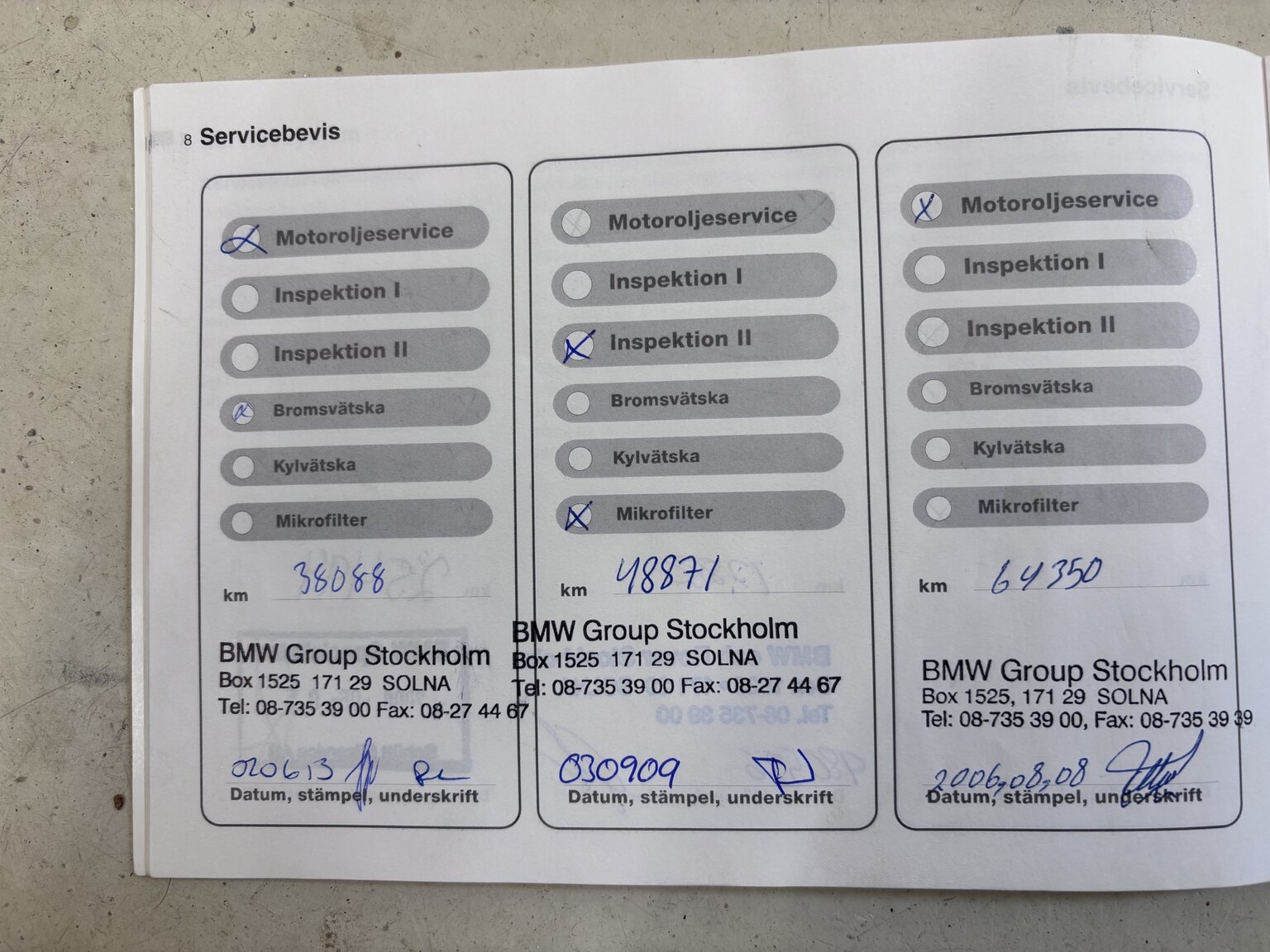 Dokumentation för 1996 BMW 728iA