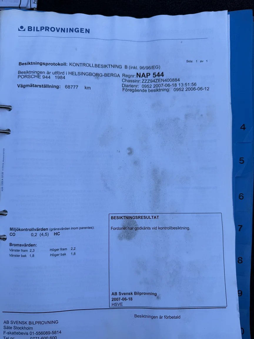 Dokumentation för 1984 PORSCHE 944 Targa (41)