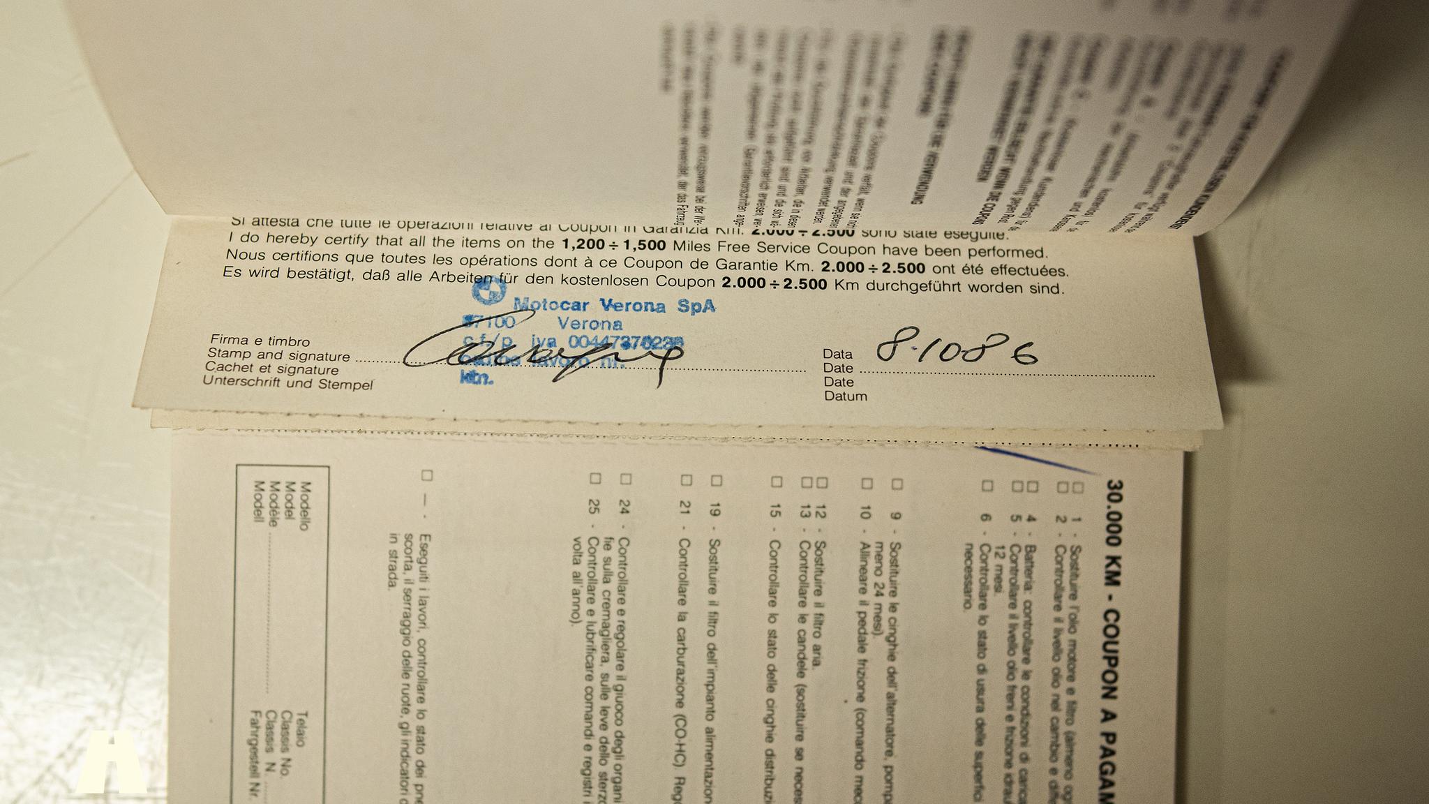 Dokumentation, 1986 Ferrari 328 GTB