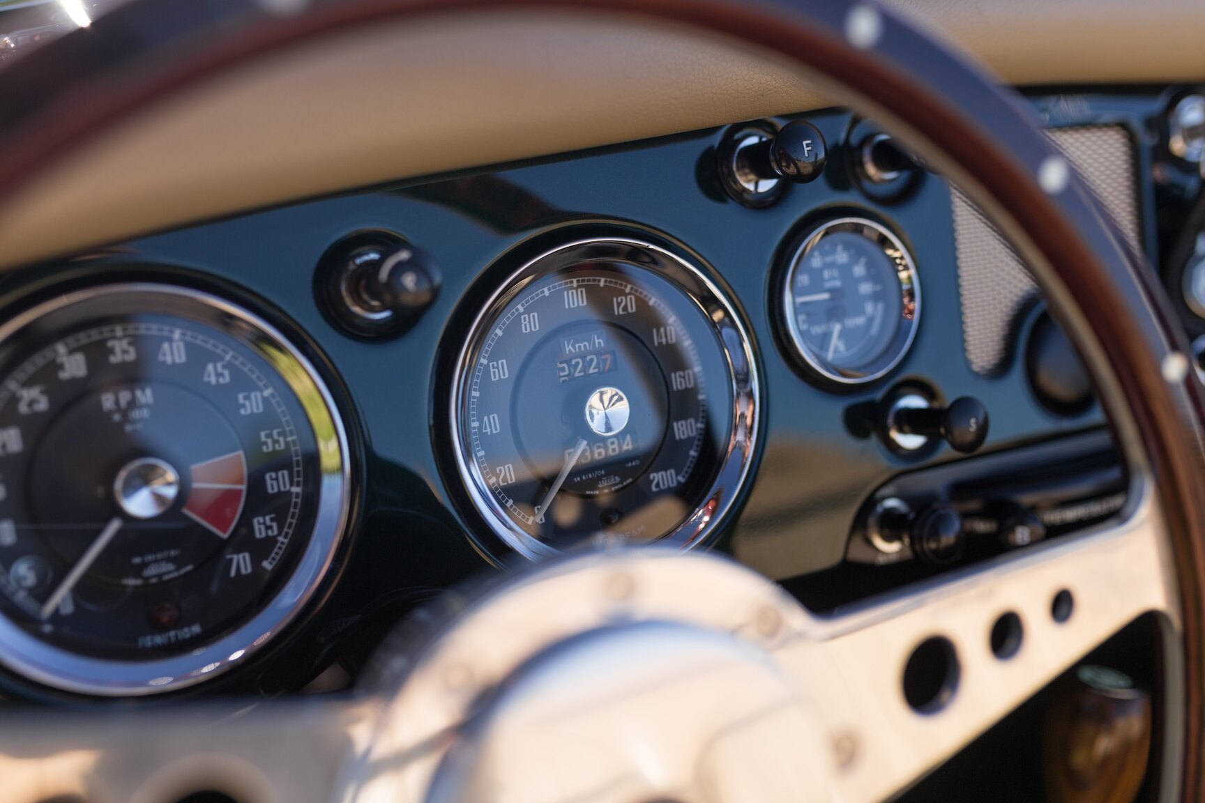 Interiörbild 1958 MG MGA 1500