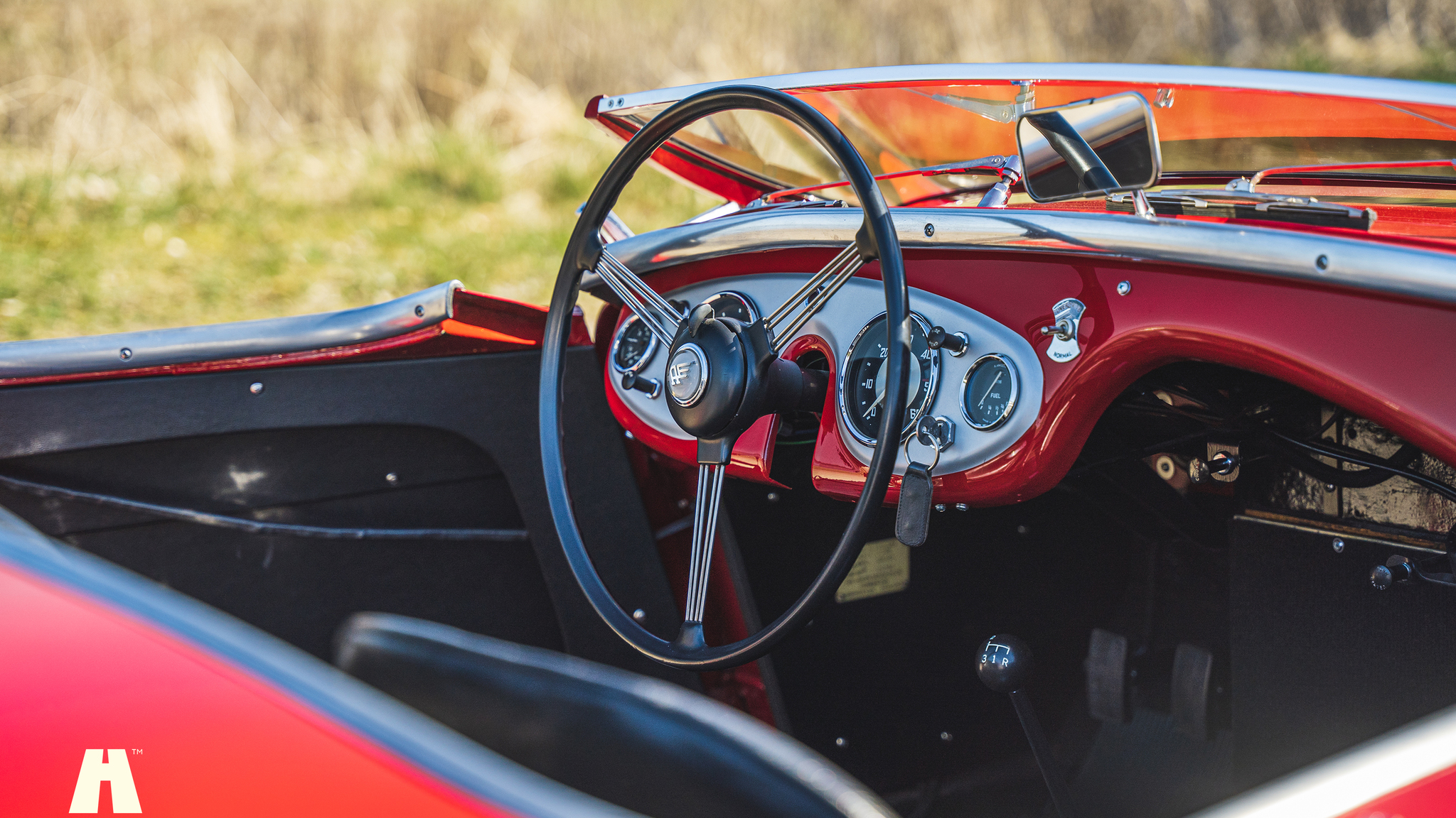 Interiörbild 1954 Austin Healey 100 BN1 (8)