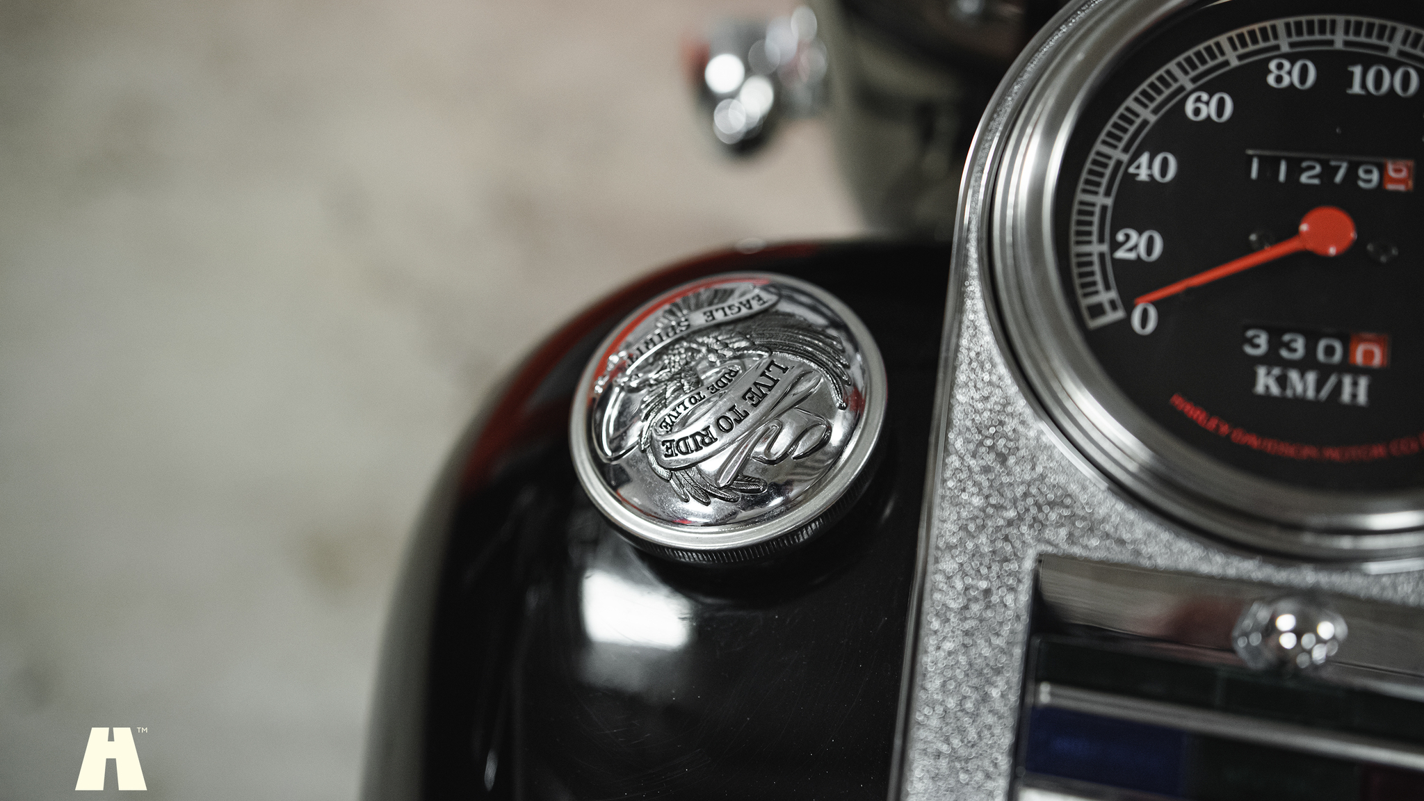 Exteriörbild på 1990 Harley Davidson Heritage Softail Classic Custom