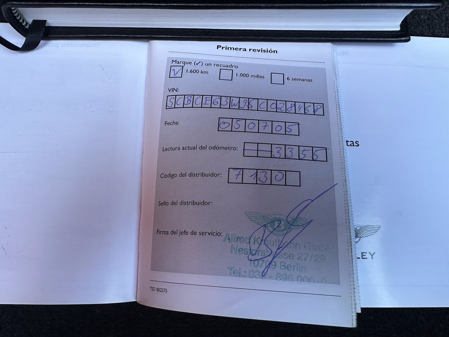 Dokumentation, 2005 Bentley Continental GT